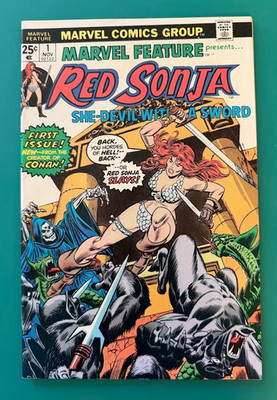 Marvel Feature #1 (Red Sonja) ,  Marvel Comics , 1975