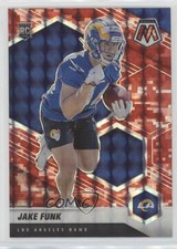 2021 Panini Mosaic Rookies Red Camo Mosaic Prizm Jake Funk #381 2l4