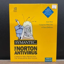 Symantec The Norton Antivirus Version 3.0 Windows DOS 3.5” Disks Factory Sealed
