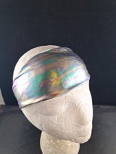 Vtg Y2K Rainbow Shimmer Style 6 Qty Elastic Headband Lot Festival Boho Hippy 4