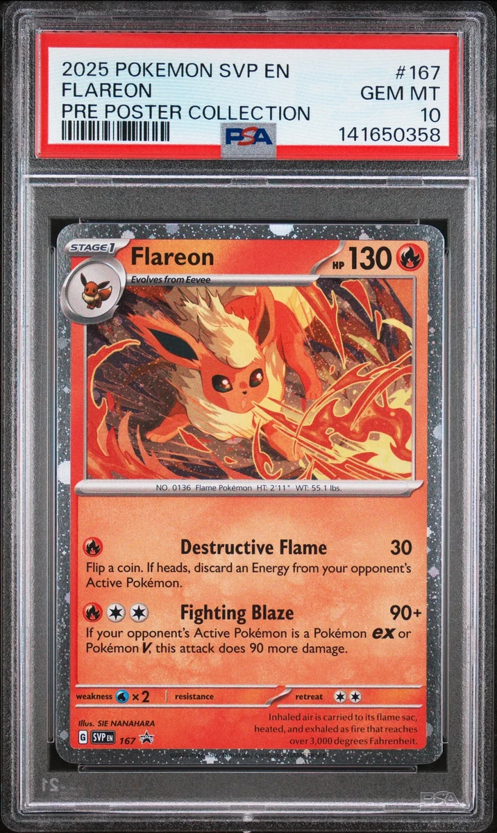Flareon Pokémon TCG Professional Sports Authenticator (PSA