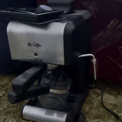 Mr. Coffee ECM160 Espresso Cappuccino Machine Black Silver 4 Cup Steam Wand