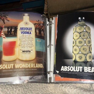 ABSOLUT Vodka Magazine Advertisement Lot Of 24 Absolut Ads  & 2 Cigarette Ads