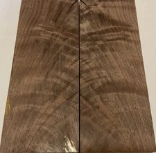 K D Figured Black Walnut /KnifeScales Pen Blanks 2-pcs 3/8”x2”x5 1/4” 3052