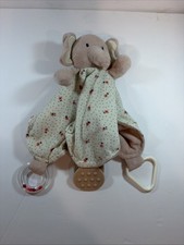 Luxe Willow Elephant Lovey Lovie Security Snuggle Teether Pink Floral
