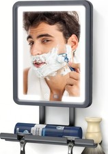 Heated Shower Mirror Fogless for Shaving with 3-Color Dimmable LED Lights