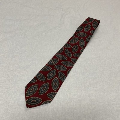 Pierre Balmain Silk Tie Red Paisley Medallion Classic -Ship & Bundle Savings-