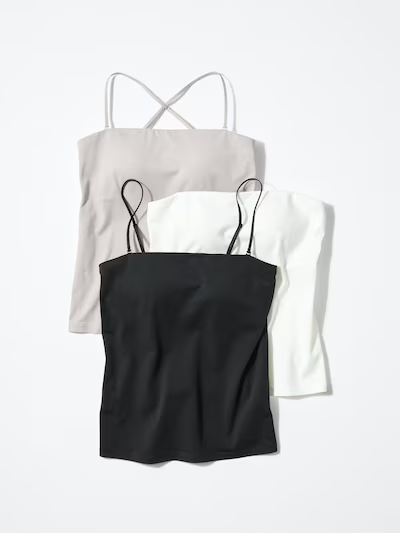 UNIQLO AIRism Cotton Bra Tube Top 487521 Strapless Wireless from