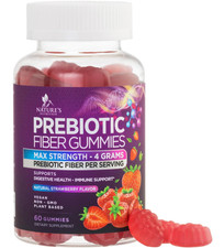 Fiber Gummies for Adults, Daily 4g Gummy Fiber Supplement, Prebiotic Gummy Chews