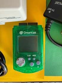 Sega Dreamcast Console Bundle Tested NTSC + Shenmue Green VMU Controller Cords