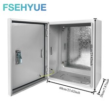 Steel Electrical Enclosure Box 24x24x8'' Wall Mount Junction Outdoor IP65