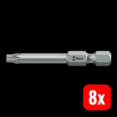 Wera Bit Schraubendreher Einsatz TORX Tamper Resistant Bohrung T20 70 mm 8 STÜCK