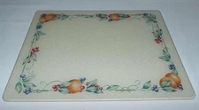 VTG Corning Corelle ABUNDANCE 15"x12" Tempered Glass Counter Saver Cutting Board