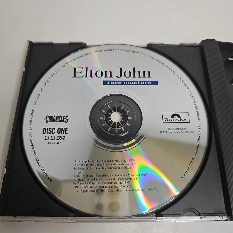 ELTON JOHN  rare masters CD 1992 2 Disc Set With Booklet Polygram And Slipcover  - Image 2 of 4