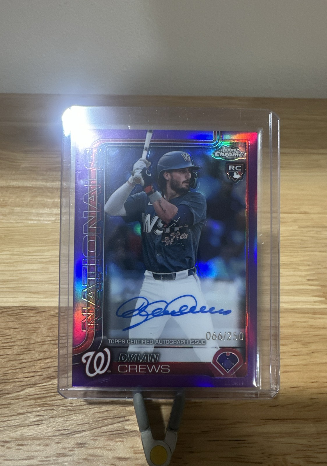 2025 Topps Chrome - Rookie Autographs Dylan Crews #RA-DC Purple Refractor /250