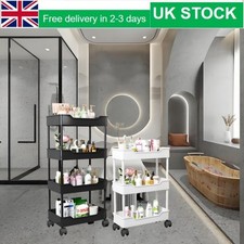 3/4 Tier Fruit Trolley Basket Rack Kitchen Storage Vegetable cart With Wheels