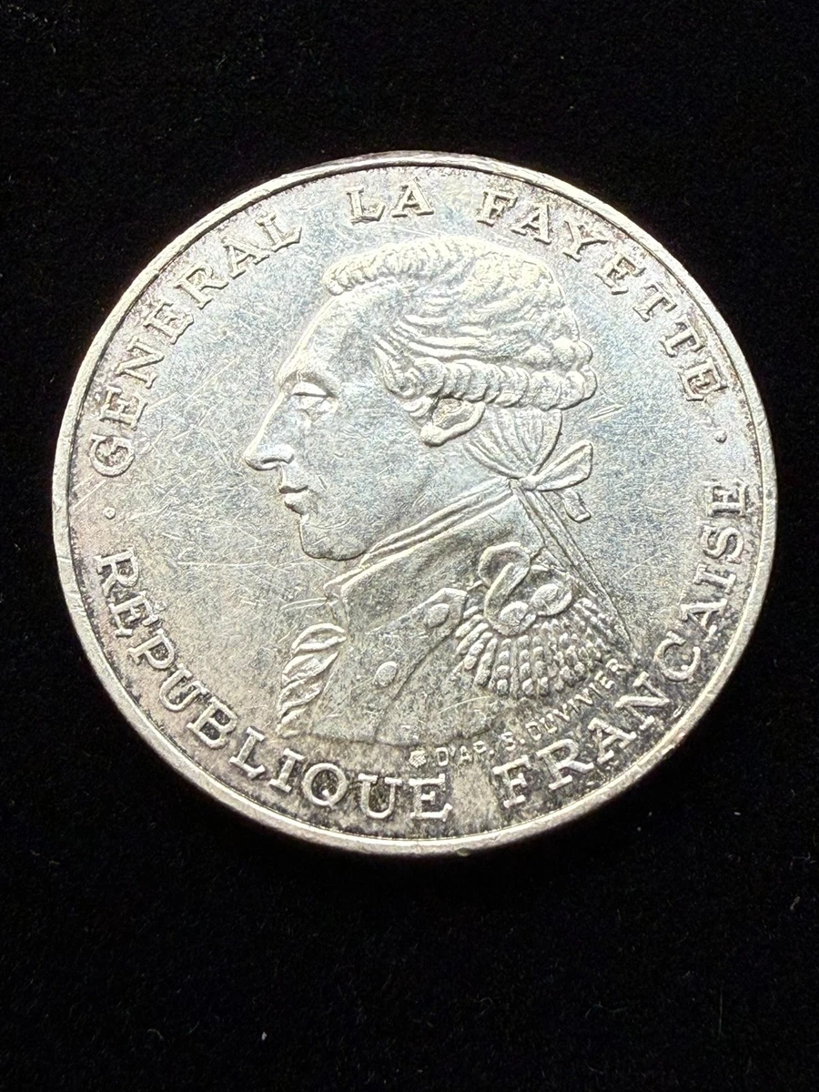 1987年 フランス 100フラン銀貨 ラファイエット侯爵 M26081214 1987年