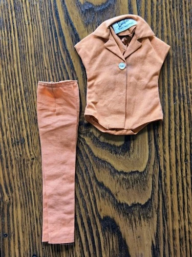 Vintage 1962 Barbie MIX & MATCH orange PAK SHIRT top & PANTS blouse slacks