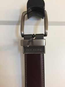 Dockers men's belt L 38-40 reversible buckle brown black