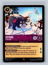 eeyore lorcana card REVEAL  I'm delighted to announce this new card from Disney Lorcana's new set 'Winterspell'!  The Winnie the Pooh characters are close to my heart, so I was really grateful Steel Card Type Eeyore - Overstuffed Donkey [Foil]