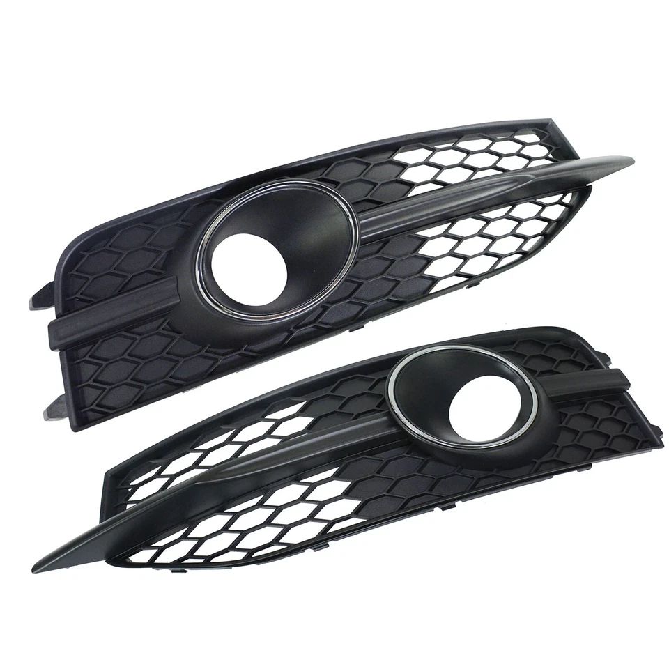 Black Front Bumper Fog Light Grille Cover Bezel For Audi A7 Quattro S Line 2012 Foto 3 de 4