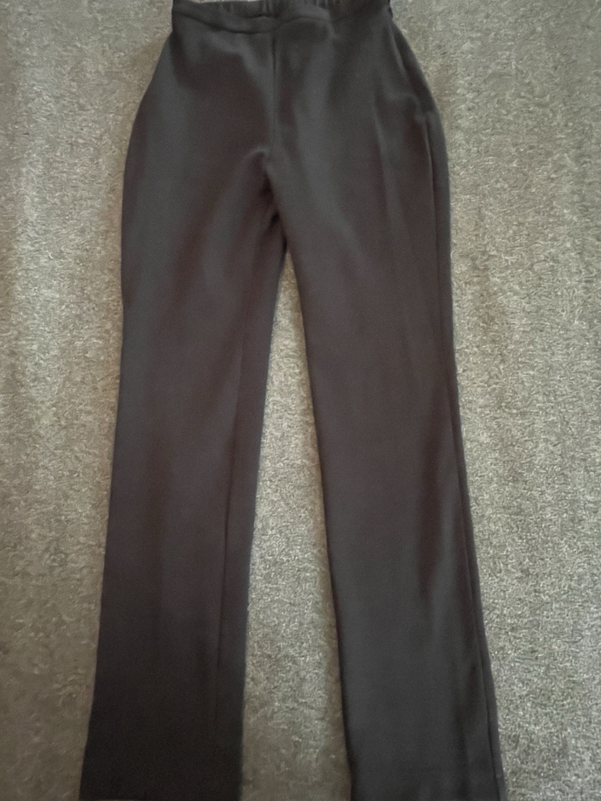 Eddie Bauer Womens Black Pants Stretch Flat Front Side Zip Medium Tall