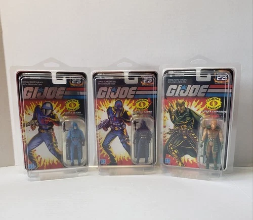 Leader Lot of 3 Foil Card w/Case 2007 Hasbro G.I.Joe 25th Anniversary New EX