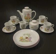 Vintage Reutter Porzellan W Germany Made Fairies Dish Tea Set 17pc Roth Int'l