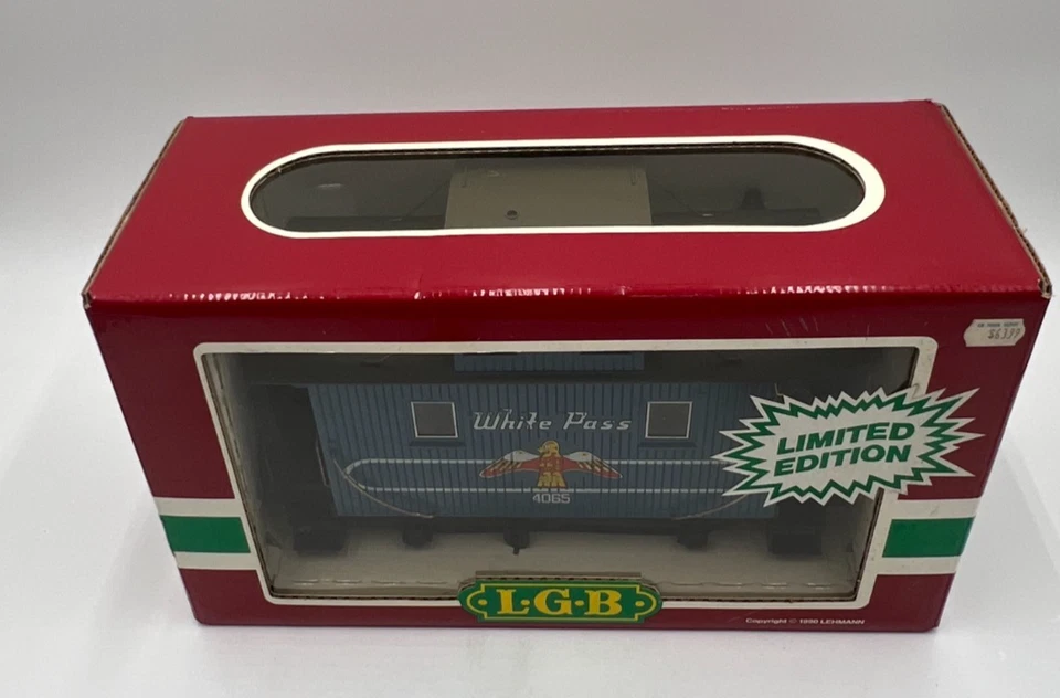 LGB 4065-W03 White Pass Caboose G Scale 1990 Limited Edition Pre-Owned - Image 2 of 4