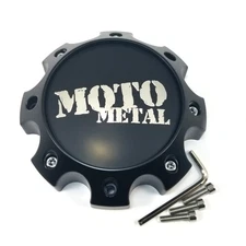 Moto Metal Satin Black Center Cap 6-5/8"OD Bolt Closed for 8Lug MO976 MO989S05