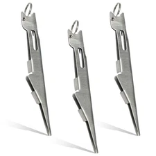 Quick Fishing Knot Tying Tool for Hooks Lures and Line 3 PCS Set Silver