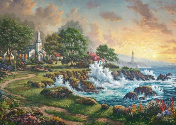 Schmidt-Spiele 58628 Thomas Kinkade Studios: Kleinod Am Meer-image