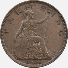 Great Britain - 1 Farthing - 1936 - George V