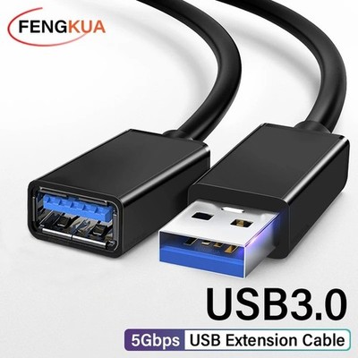 USB 3.0 Extension Cable Male to Female Data Cord for TV PS4 Xbox One Retail Pack
