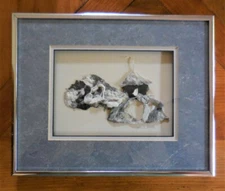 Wilfred Fang Framed Mixed Media Paper Art Wisconsin WI 10.25" wide x 8.25 tall"
