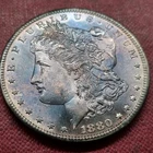 1880 S Morgan Dollar $1 High Grade BU Stunning PURPLE TONING on Obverse #79511