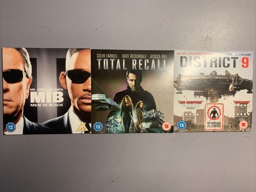 'Men in Black' , 'Total recall', and 'District 9' DVD set- Cardboard cover slips