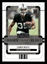 2022 Panini Contenders #ROY-ZWH Zamir White Rookie Las Vegas Raiders