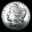 1886-S Morgan Dollar Silver ---- Gem BU PL Coin ---- #702E