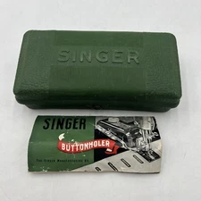 VINTAGE SINGER BUTTONHOLER ATTACHMENT KIT WITH CASE NO. 160506