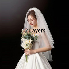 Lady Veils Bride Wedding Accessories 2 or 4 Layers Voile Photo Prom Gothic Fairy