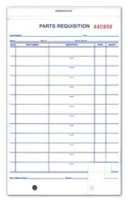Parts Requisition Forms (2-part Carbonless) (Form #PR-8178-2) (250 per Pack)