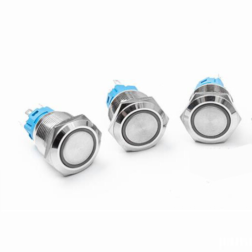 22mm Waterproof LATCH ON/OFF Stainless Steel Latching Push Button ...