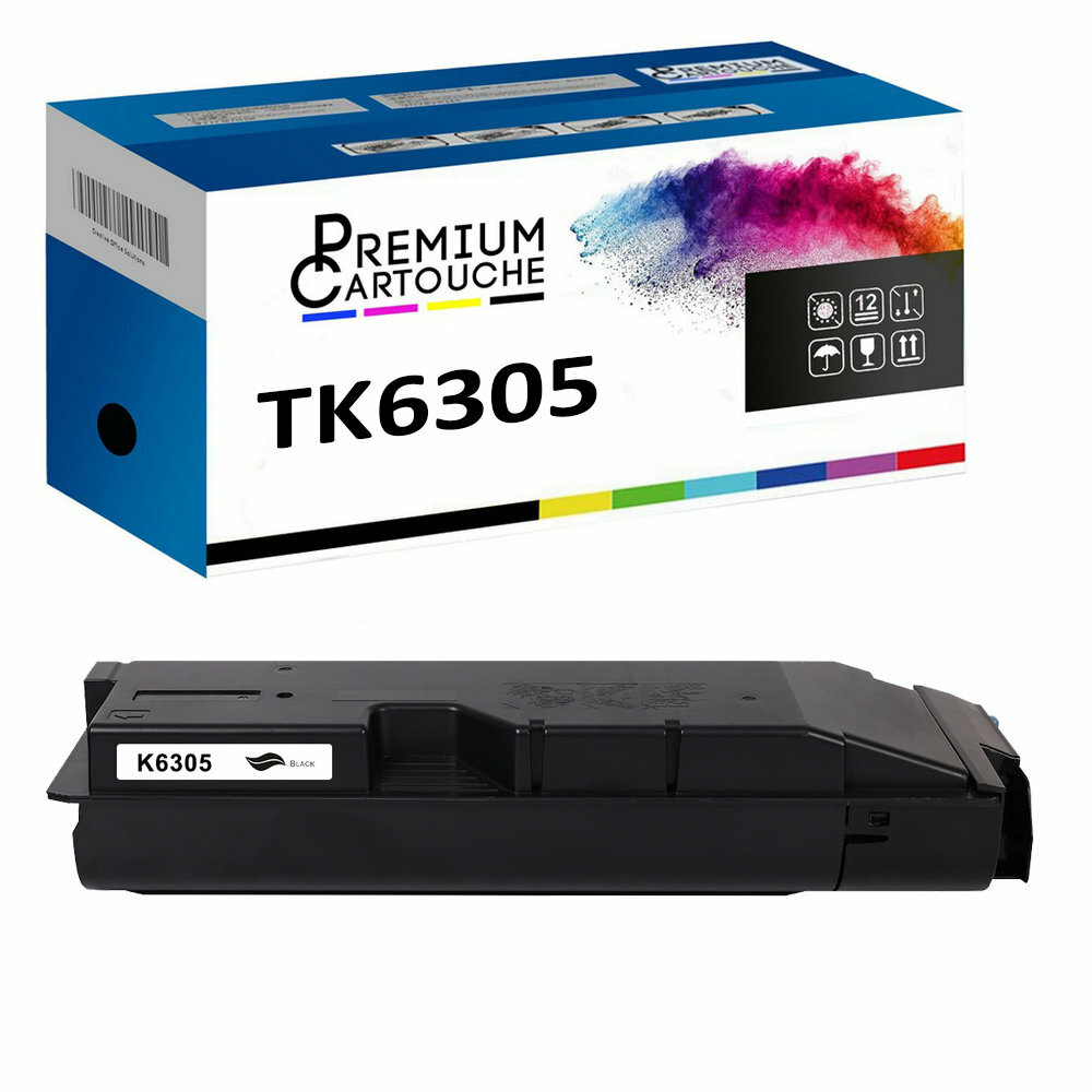 Toner noir TK6305 compatible Kyocera pour imprimer de grands volumes
