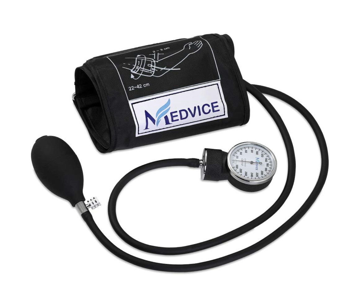 MEDVICE Manual Blood Pressure Cuff Universal Size Aneroid