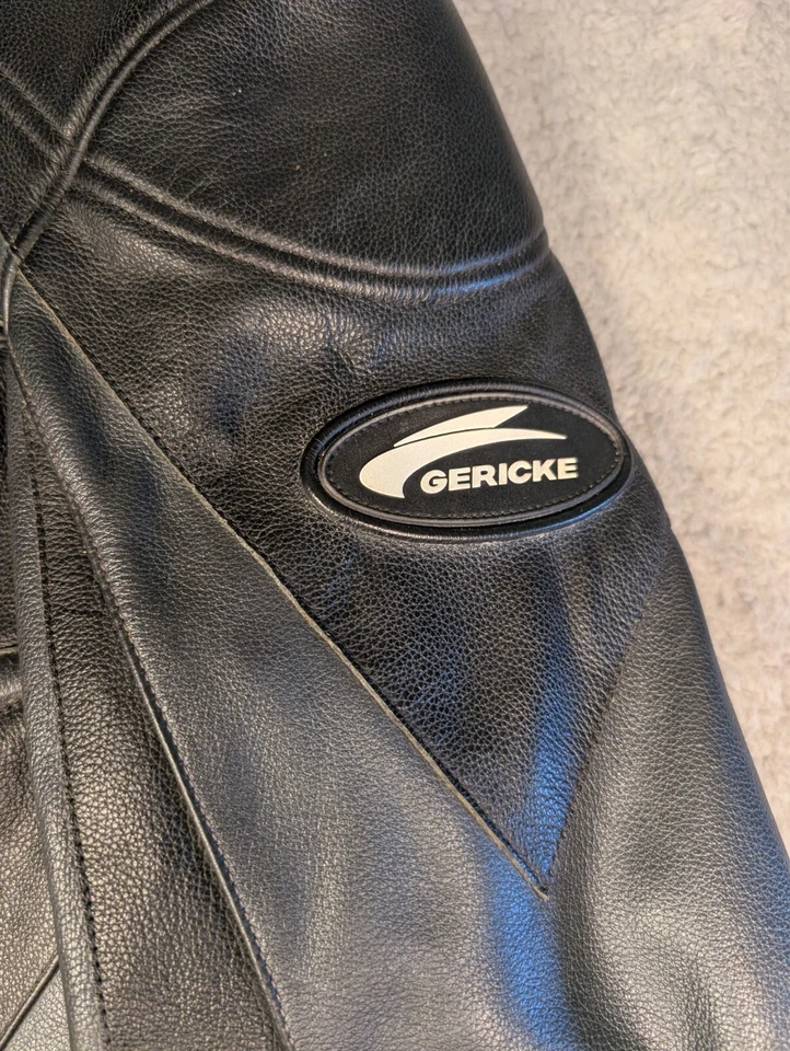 Jaqueta de couro Hein Gericke motocicleta masculina 42 preta motociclista blindada protetora - Imagem 4 de 4