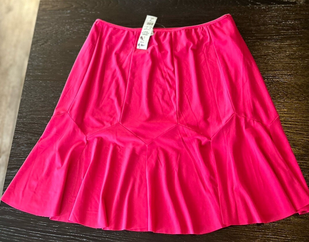 Cache rose pink matte jersey split hem mini Skirt… - image 2