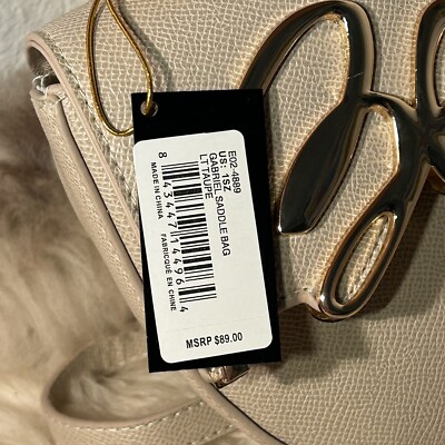 んは NWT Bebe Gabriel Saddle Bag Crossbody - Lt Taupe | eBay