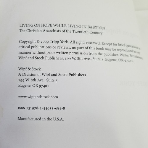 Living on Hope While Living in Babylon :By Tripp York Paperback Book - Bild 6 von 10