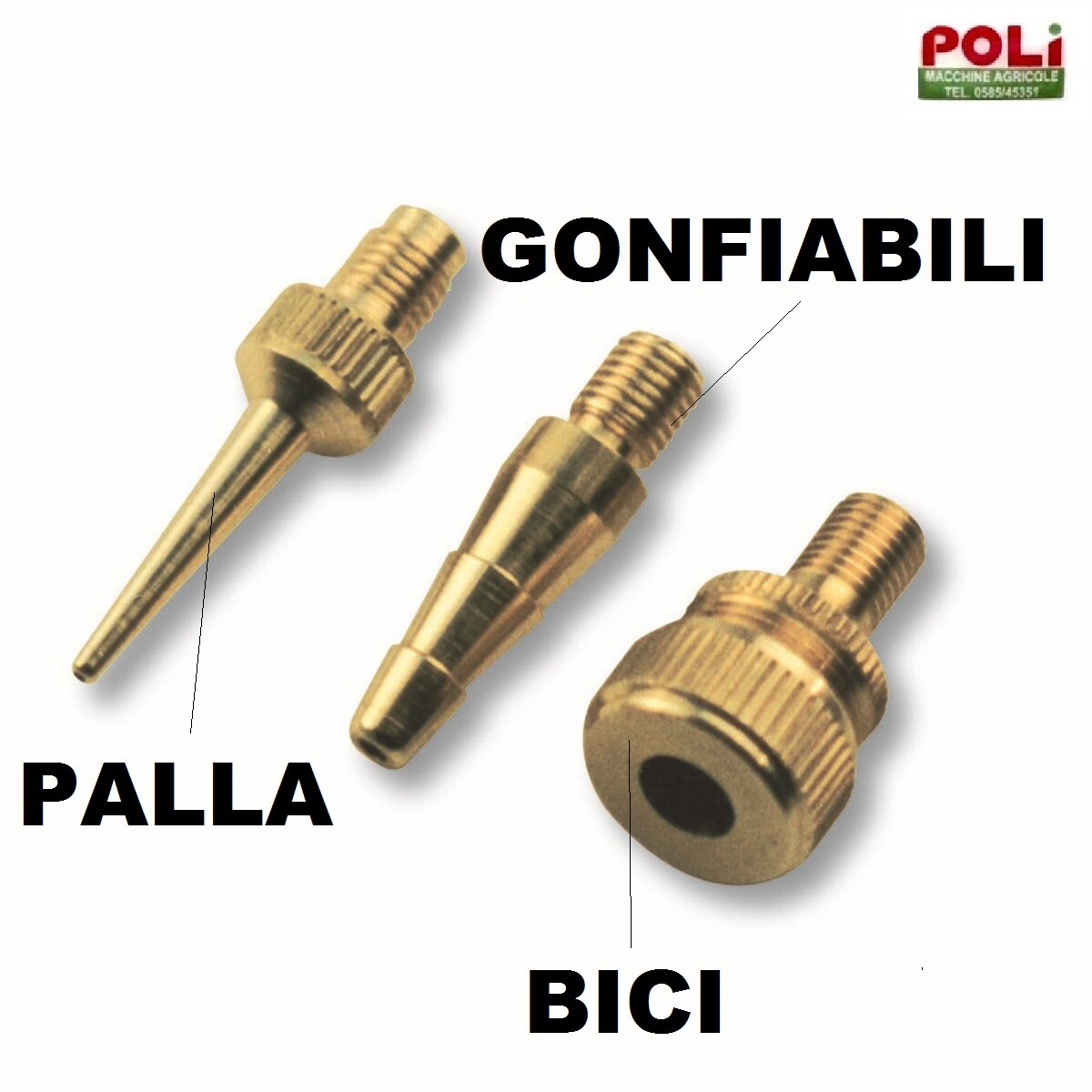 KIT AGHI PER GONFIARE PALLONI BICICLETTE GONFIABILI GOMMONI IN METALLO